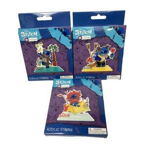 Disney 100 Stitch in Costume Acrylic Standee Collectible Set of 3